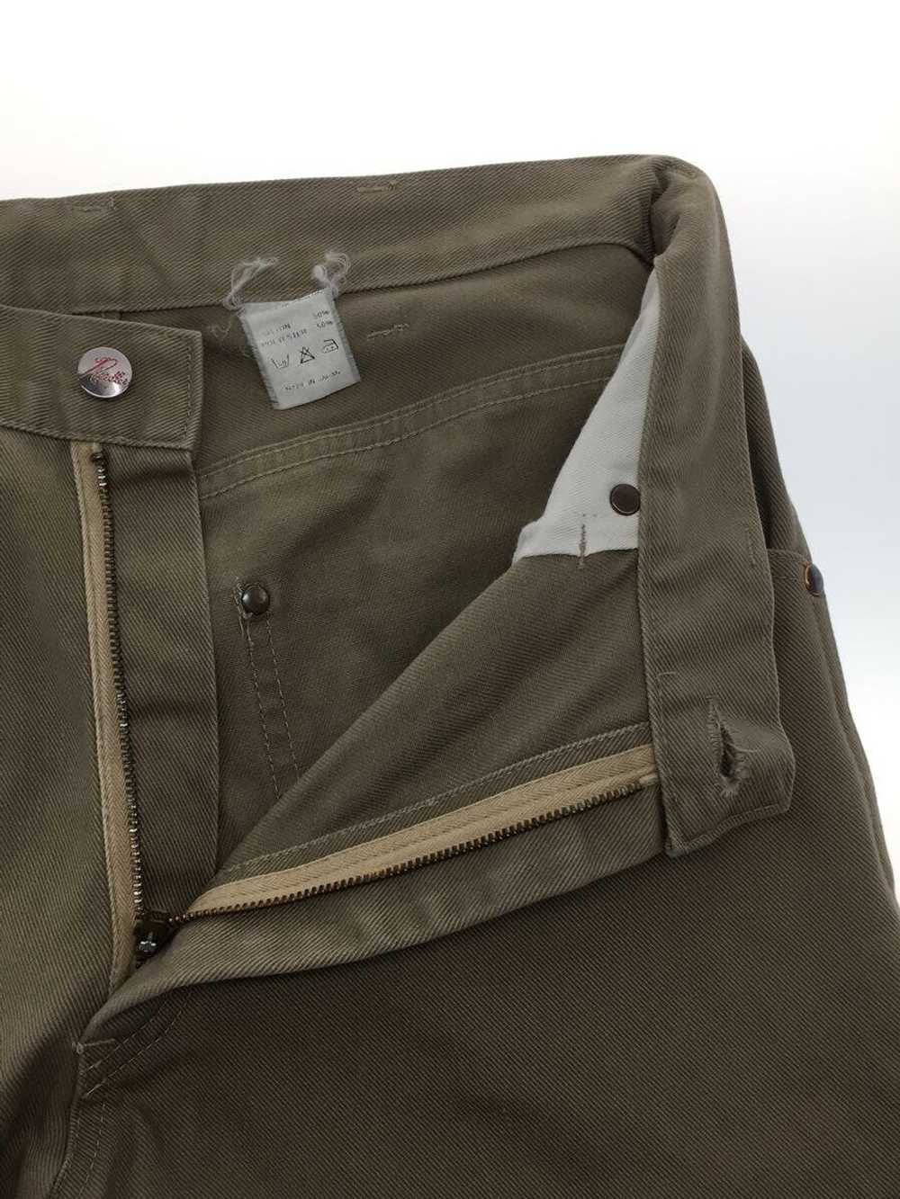 Needles Cropped Pants Khaki Plain Cotton Zip Fly … - image 3