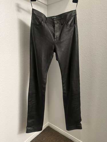 Balenciaga Balenciaga Fitted Leather Trousers
