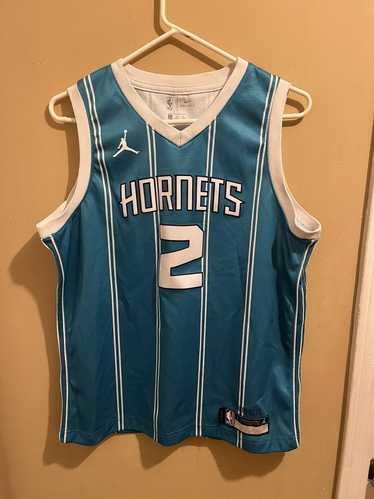 Nike Men's Jordan NBA Retro Basketball Jersey/Vest Charlotte Hornets Lonzo Ball No. 2 Blue (Basketball Vest) CN8014-103