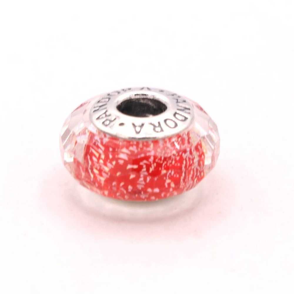 pandora Authentic PANDORA Red Shimmer Faceted Mur… - image 2