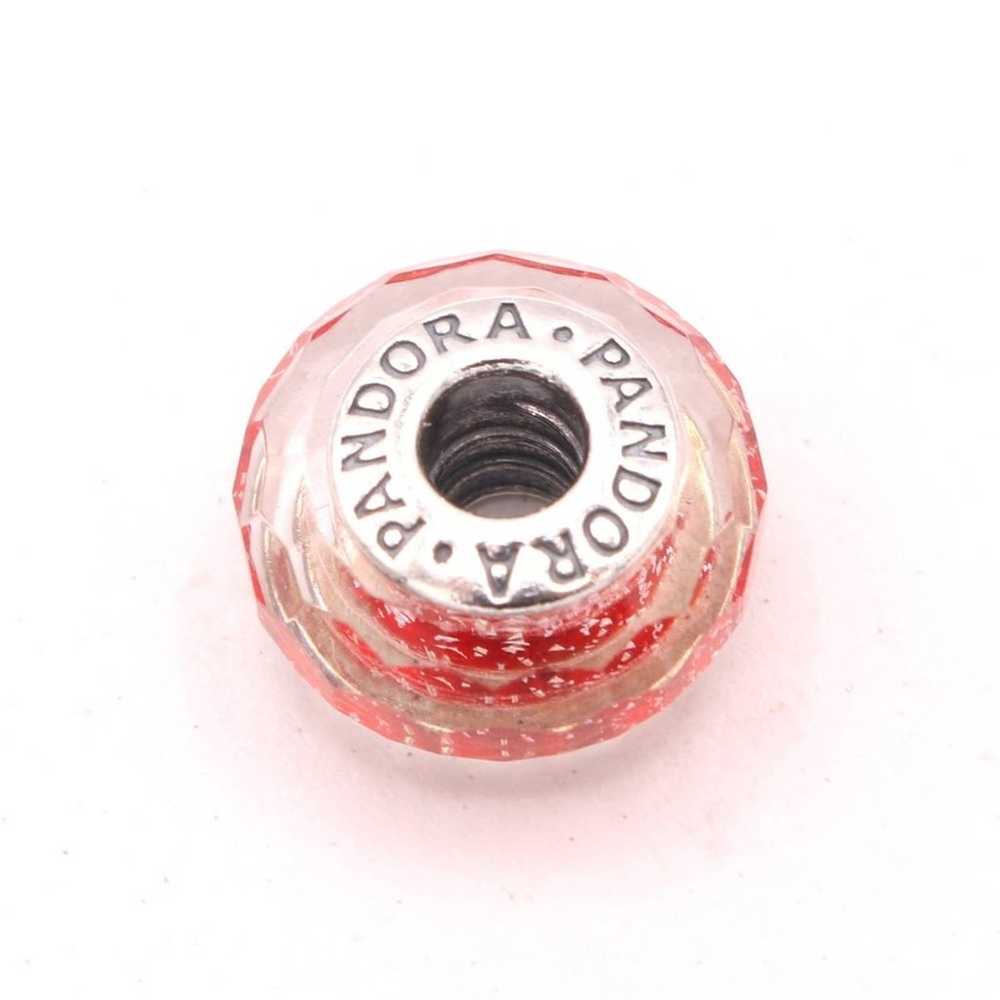 pandora Authentic PANDORA Red Shimmer Faceted Mur… - image 3