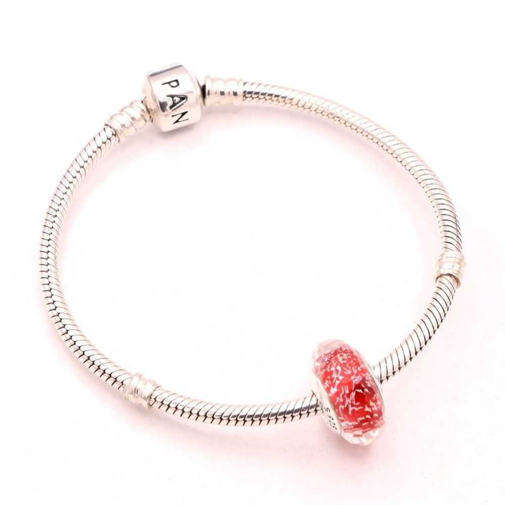 pandora Authentic PANDORA Red Shimmer Faceted Mur… - image 6