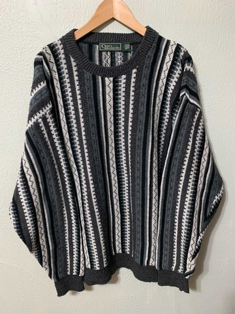 Coloured Cable Knit Sweater × Vintage Vintage Ver… - image 1