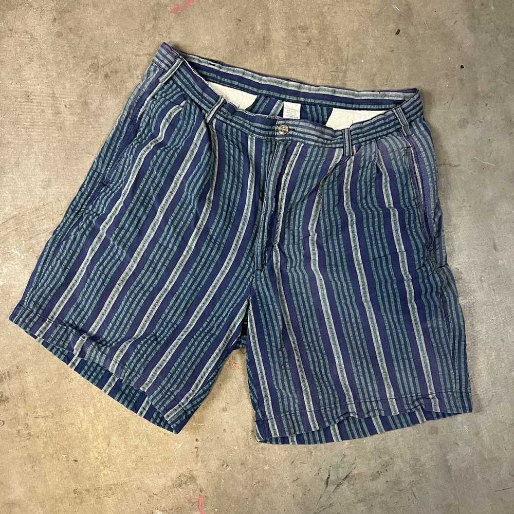 Izod × Vintage Vintage 90s Era Striped Izod Shorts - image 1