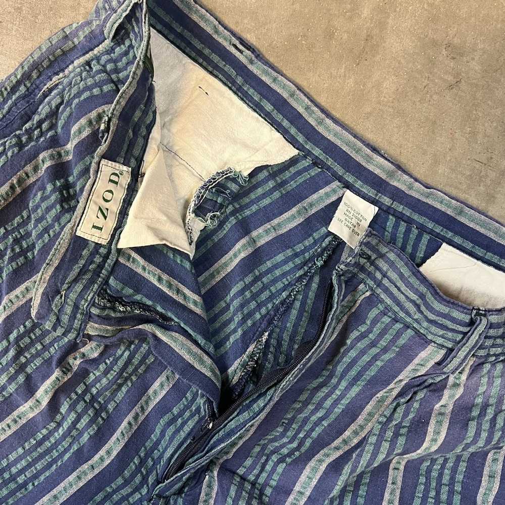 Izod × Vintage Vintage 90s Era Striped Izod Shorts - image 2