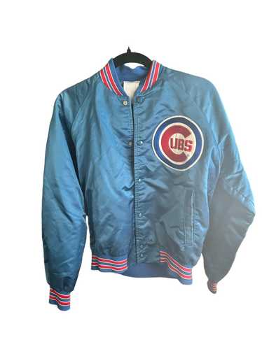 Starter Chicago Cubs Hooded Nylon Full-Zip Jacket M / Cubs Blue Mens Sportswear