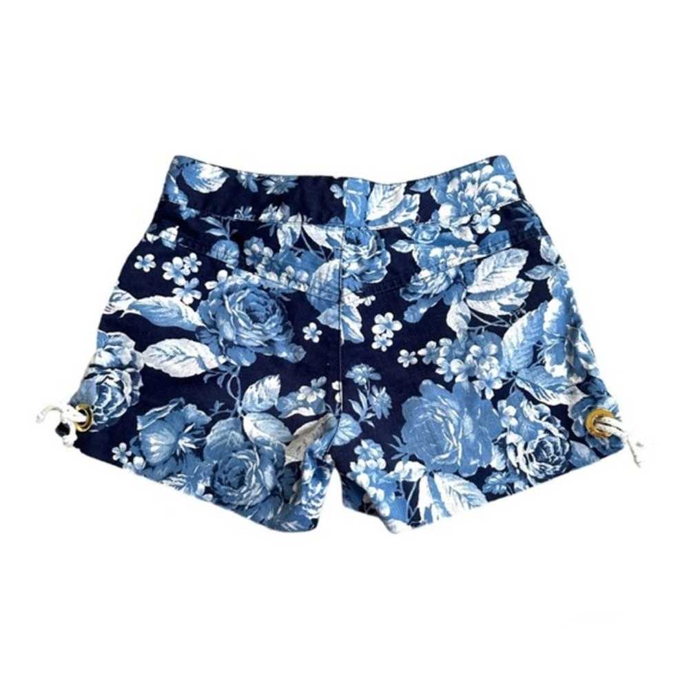 Zara Zara blue floral print shorts size 2 US prel… - image 2