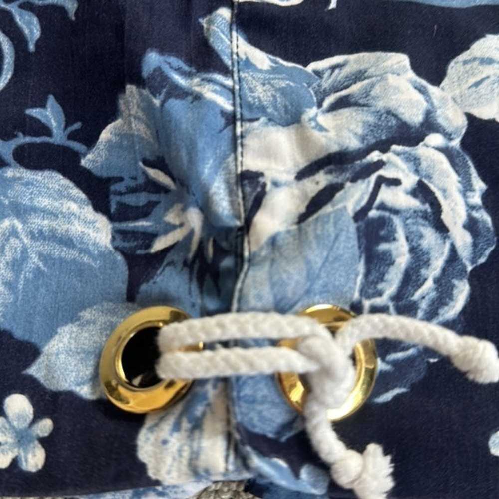Zara Zara blue floral print shorts size 2 US prel… - image 3