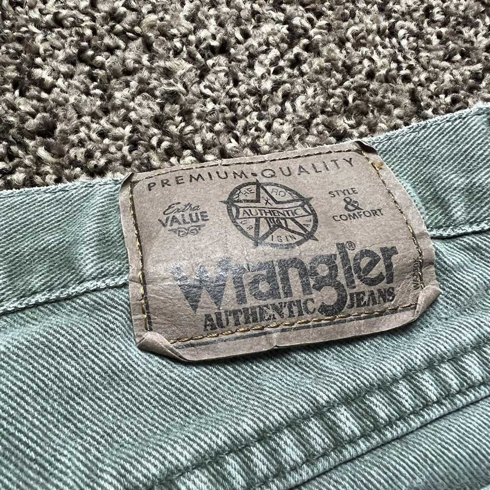 Vintage × Wrangler Wrangler Green Denim Size 32x3… - image 4