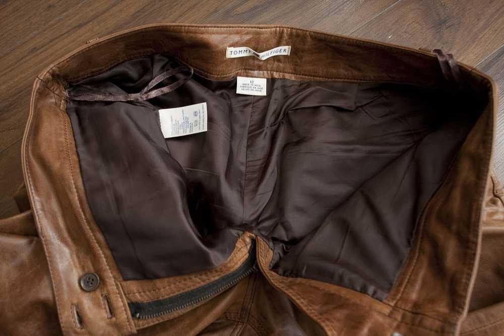 Tommy Hilfiger Tommy Hilfiger Pants 100% Leather … - image 9