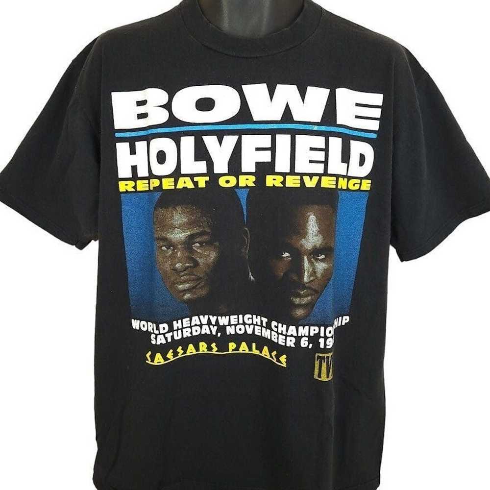 Vintage Evander Holyfield Riddick Bowe II Fight T… - image 1