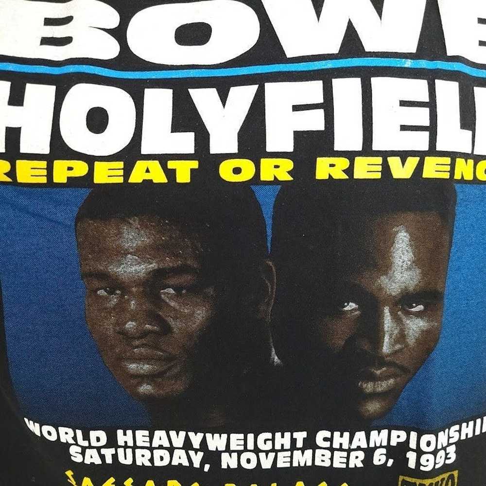 Vintage Evander Holyfield Riddick Bowe II Fight T… - image 2