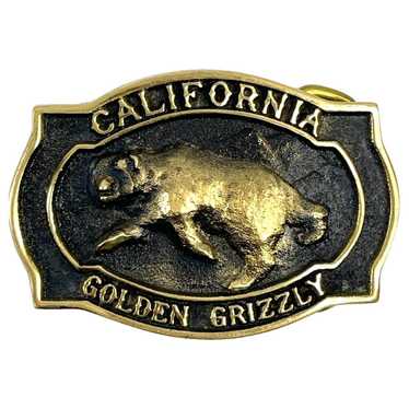 Vintage California Golden Grizzly Bear Vtg Solid B