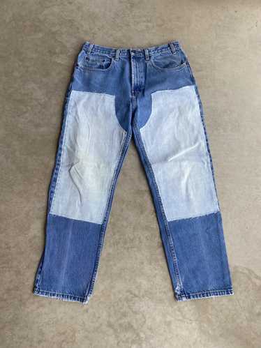 Streetwear DIY Denim Double Knee Jeans 34x30