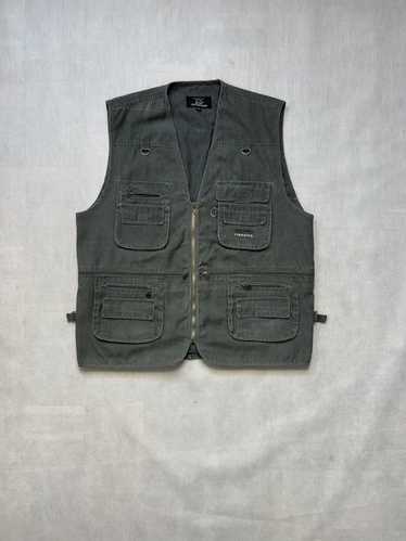 Military × Vintage Vintage vest multi pocket army 