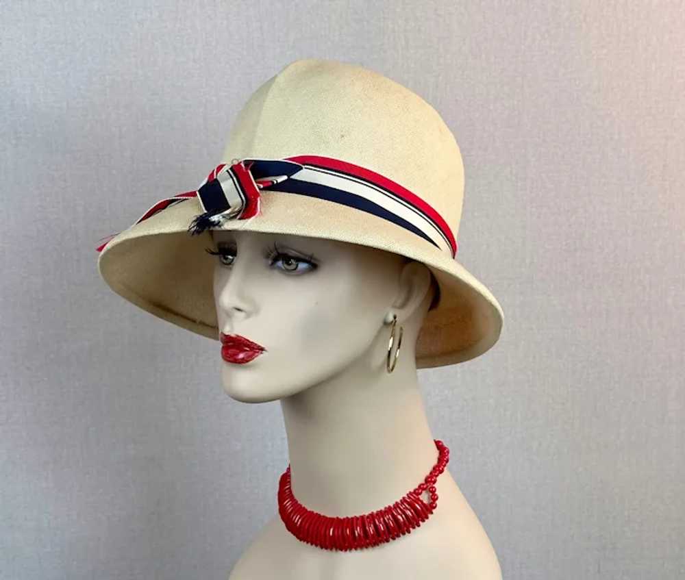 60s Beige Straw Safari Style Hat by Mr. Vito - image 3
