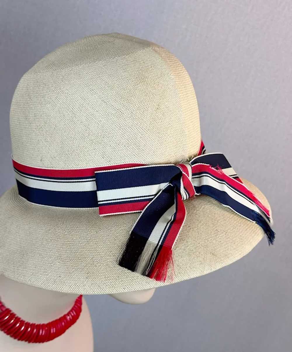 60s Beige Straw Safari Style Hat by Mr. Vito - image 5
