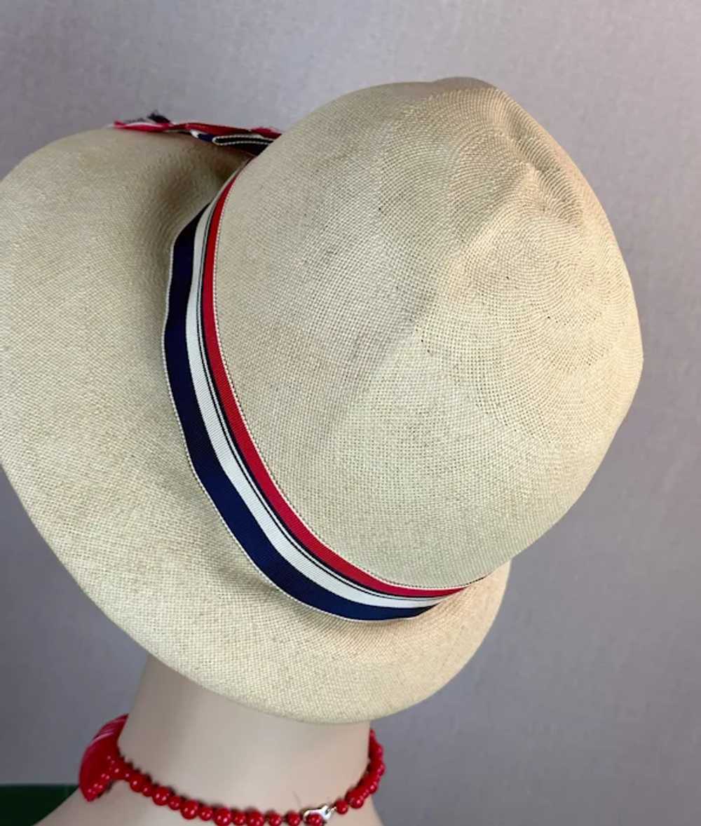 60s Beige Straw Safari Style Hat by Mr. Vito - image 8