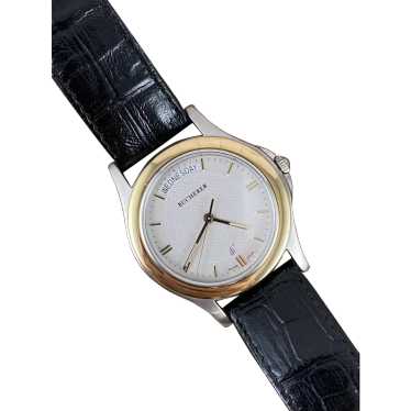 Vintage Bucherer 2 Tone 18K Gold Plated Gold Beze… - image 1