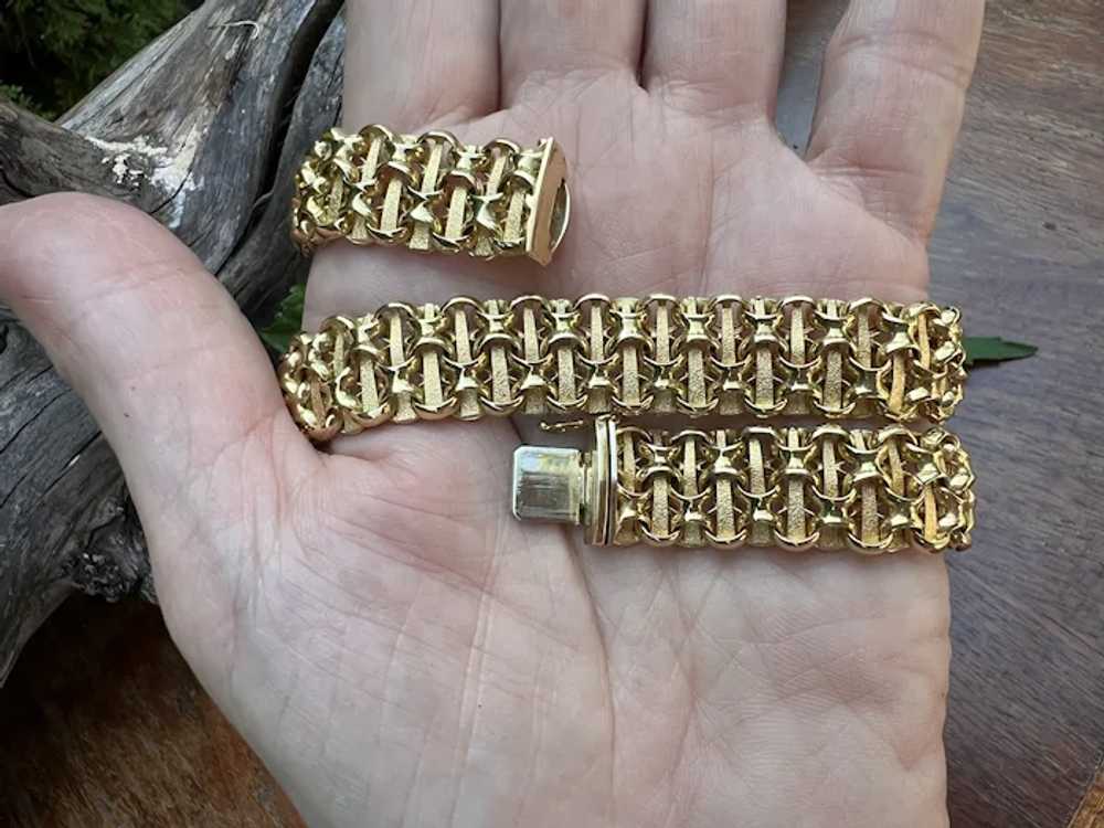 14K Yellow Gold Cleopatra Choker Necklace - image 7