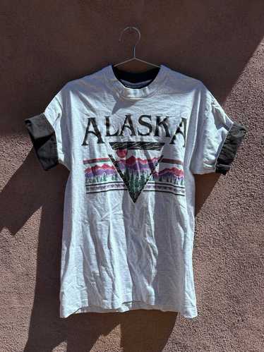 Gray with Black Detail Alaska T-shirt - image 1