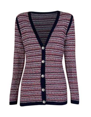 Chanel Multicoloured Tweed Clover Button Cardigan