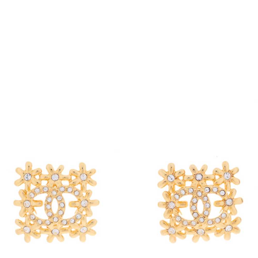 Chanel CC logo square crystal drop classic SHW earrings necklace set  Silvery Metal ref.700891 - Joli Closet