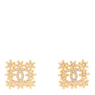 Chanel THICK CC ON HOOPS GOLDEN RHINESTONES Metal ref.483488 - Joli Closet