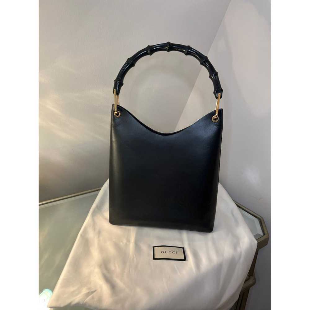 Gucci Bamboo leather handbag - image 2