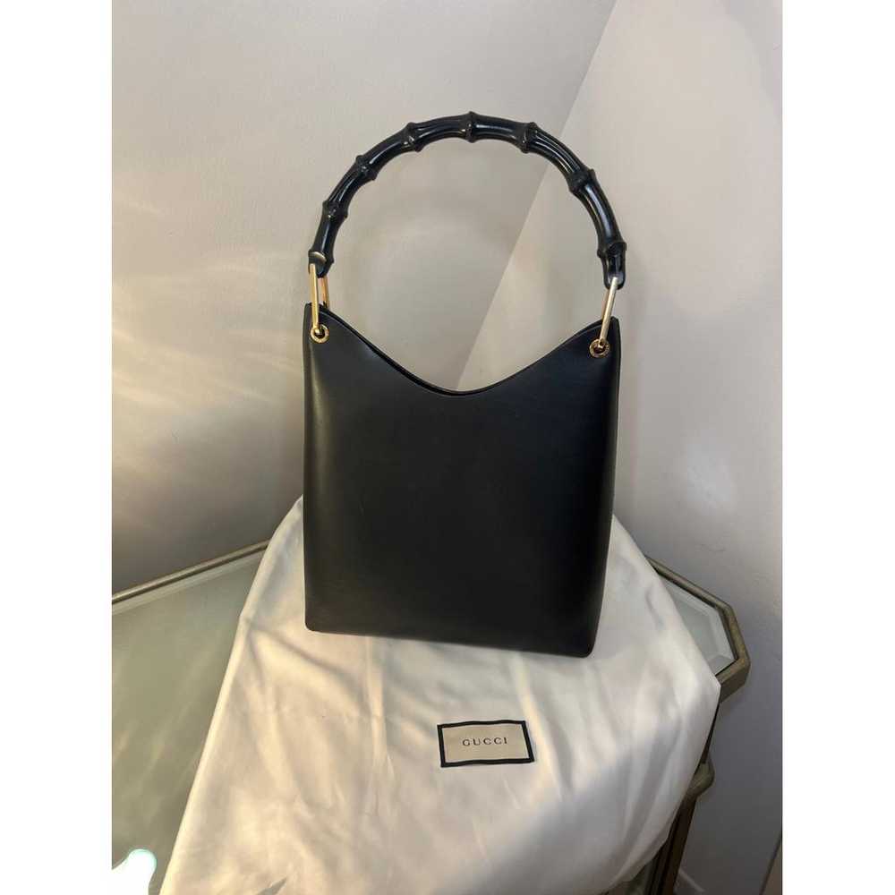 Gucci Bamboo leather handbag - image 3