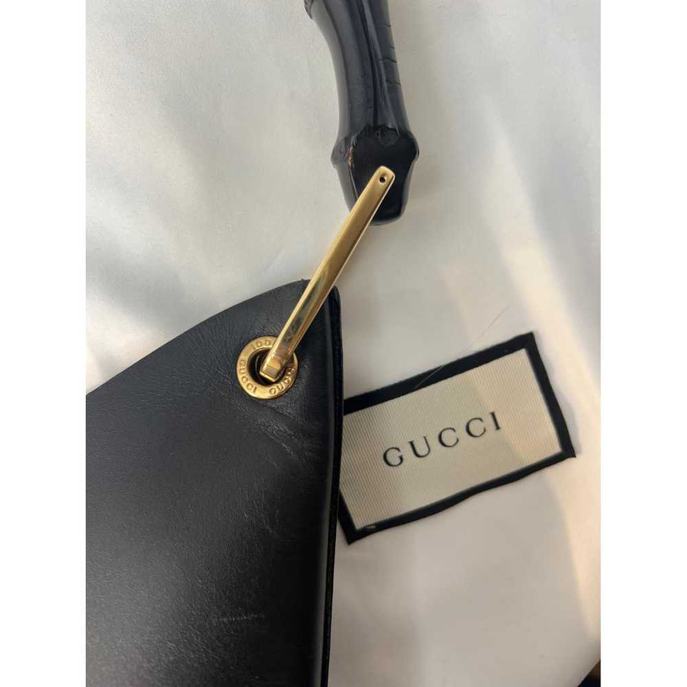 Gucci Bamboo leather handbag - image 4
