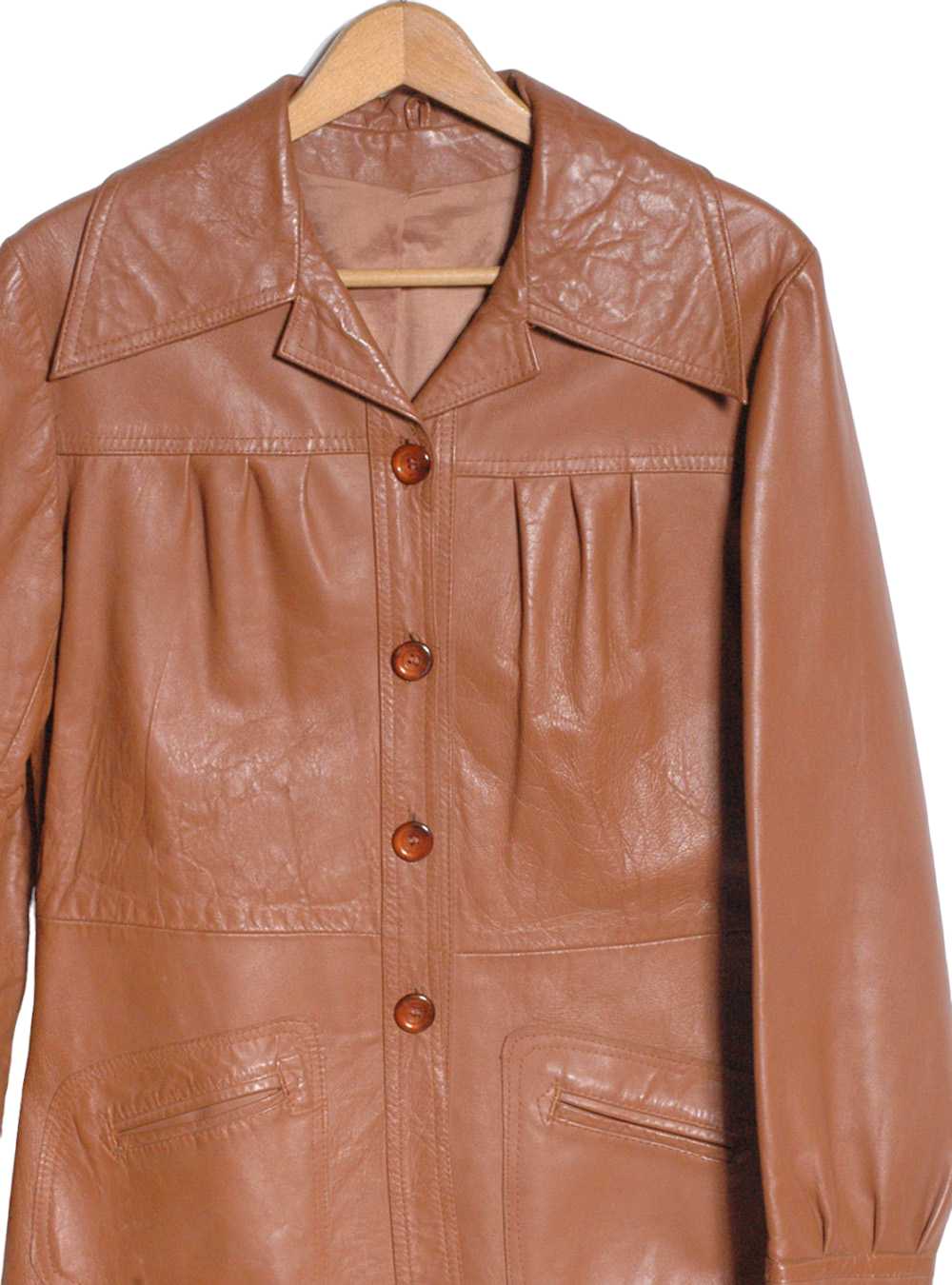 Vintage 1970’s English Lady Leather Jacket | Size… - image 3