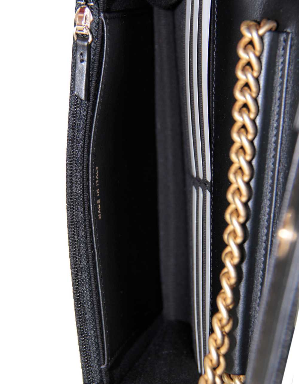 Chanel 2023 Black Caviar Boy Wallet on Chain WOC … - image 7