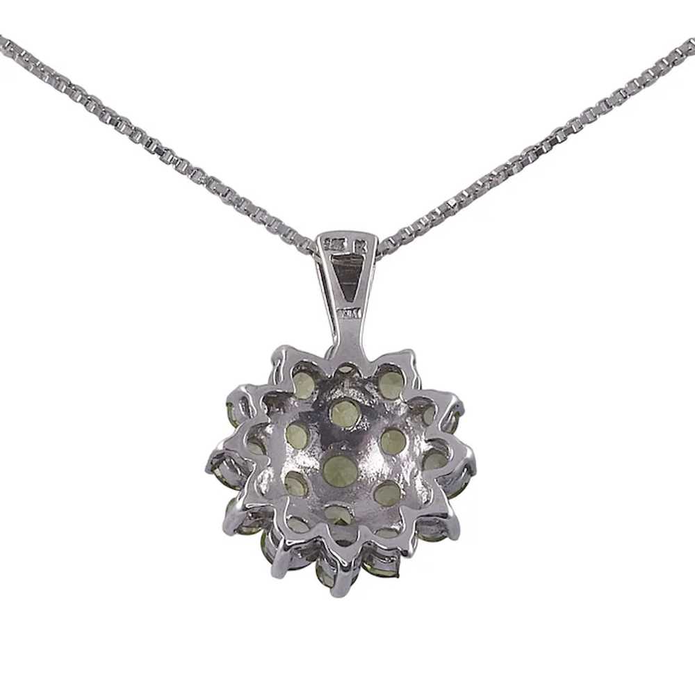 Peridot Cluster Pendant Necklace - image 2