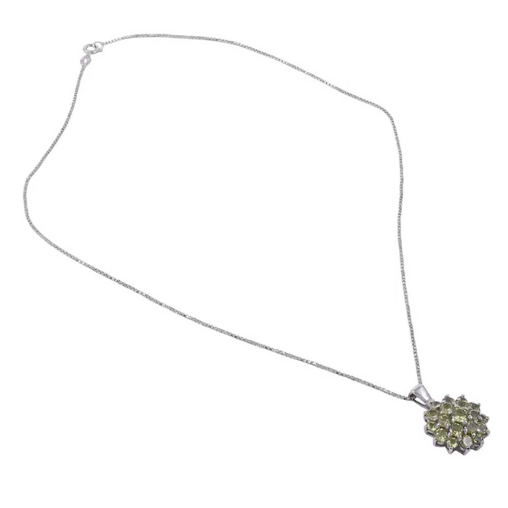Peridot Cluster Pendant Necklace - image 3