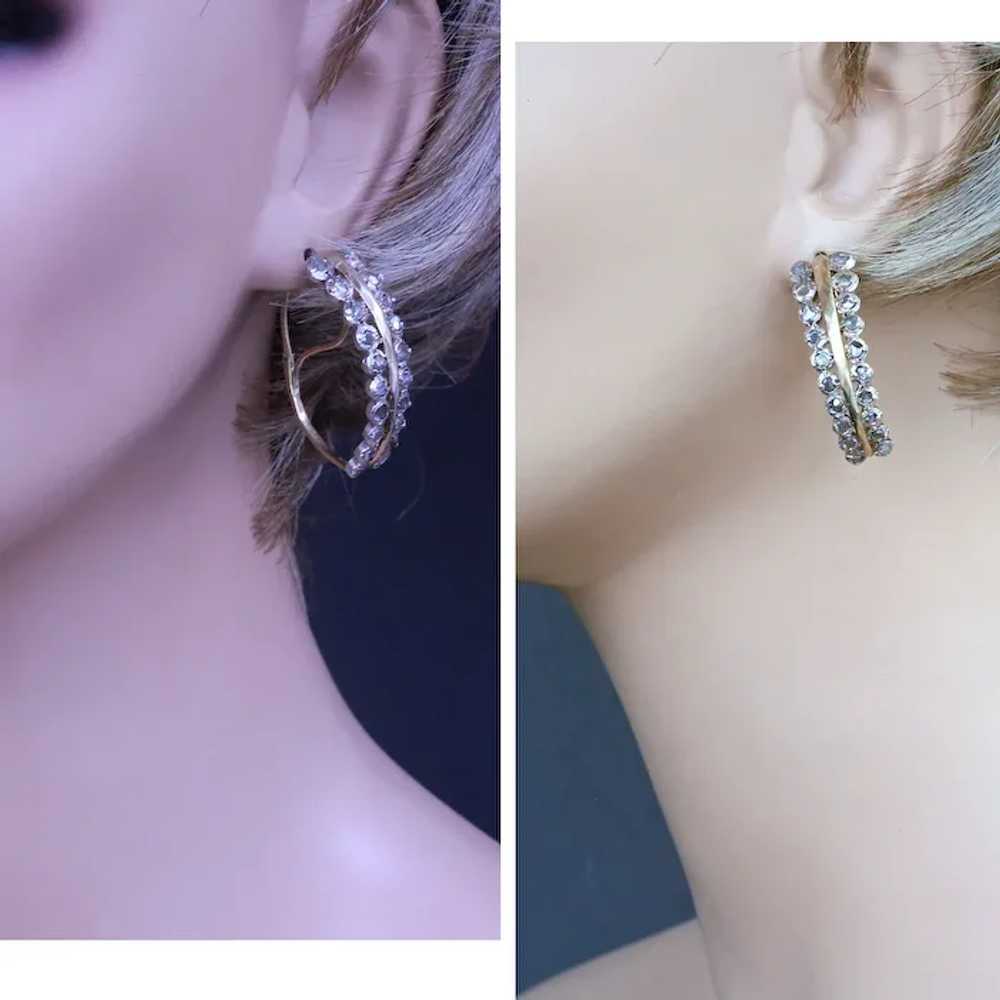 Antique Georgian earrings poissarde gold diamonds… - image 2