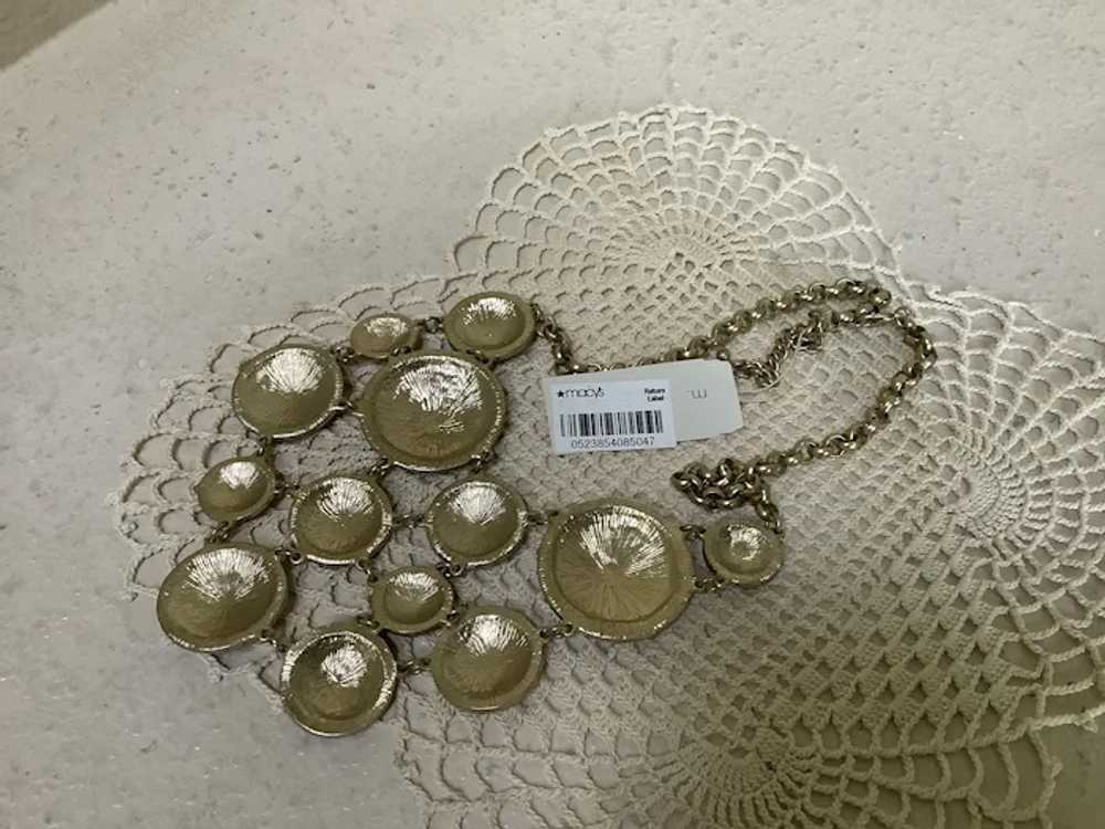 New with Tag Gold Bib Statement Necklace from Mac… - image 6
