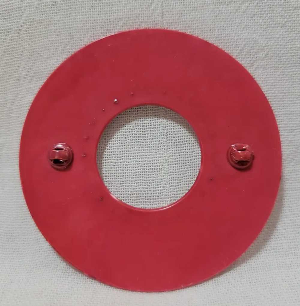 Large doughnut shaped pink plastic and rhinestone… - image 11