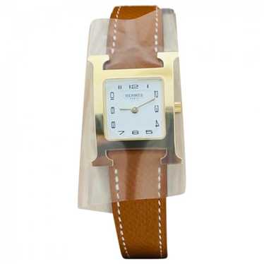 Hermès Heure H yellow gold watch - image 1