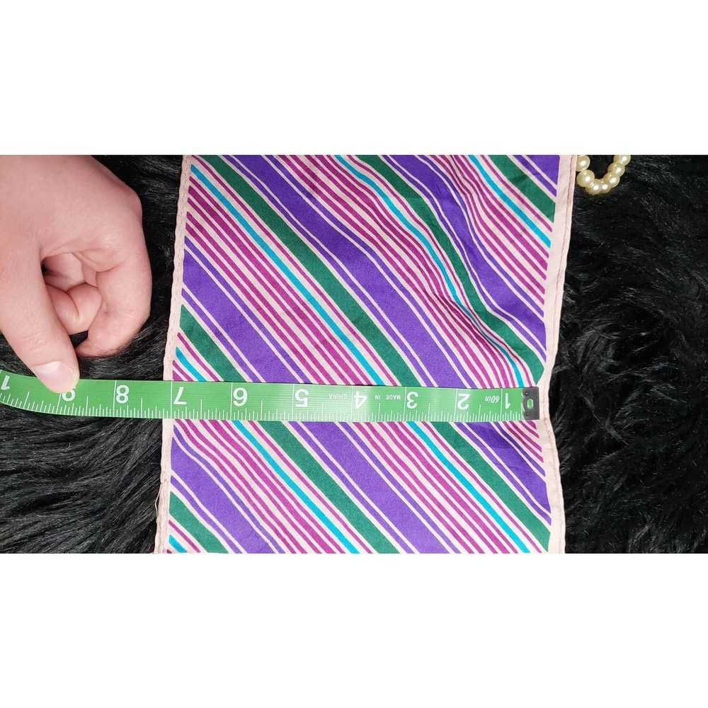 Vintage Vintage Y2K Striped Border Oblong Scarf - image 5