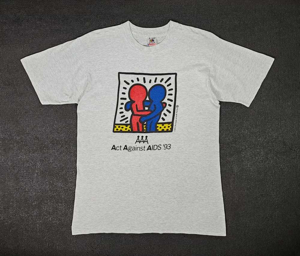 Keith Haring × Vintage 1993 Keith Haring Act Agai… - image 1