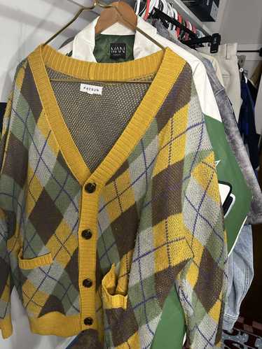 Pacsun XL Cardigan Yellow/brown/green