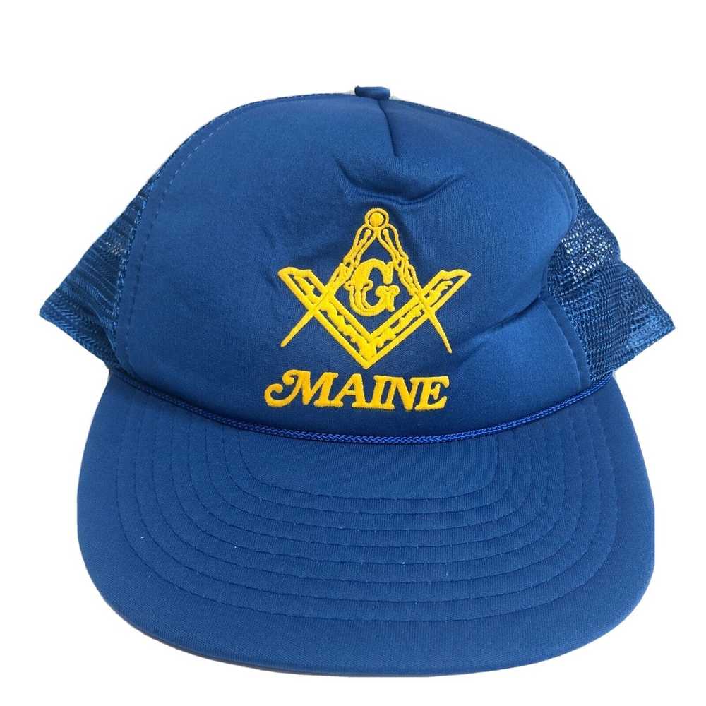 Vintage VINTAGE Free Mason Trucker Hat Mens Adjus… - image 1