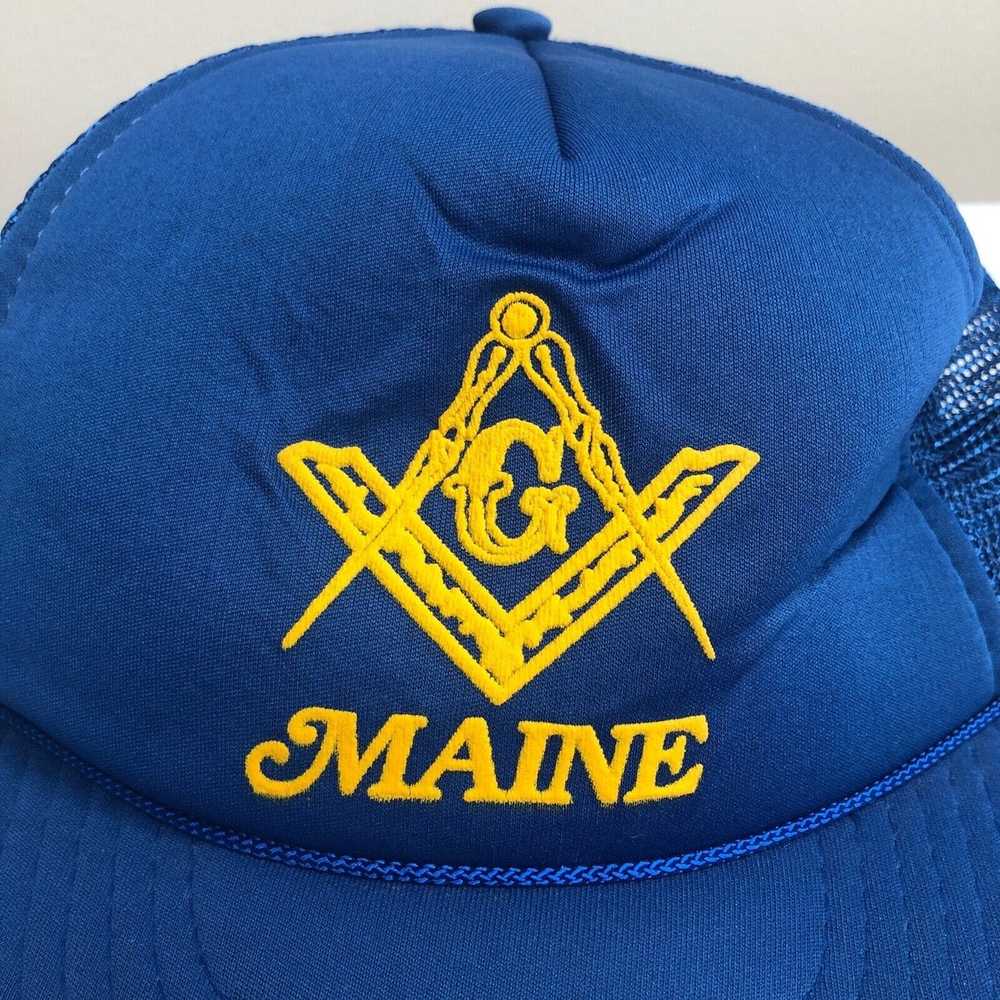 Vintage VINTAGE Free Mason Trucker Hat Mens Adjus… - image 2