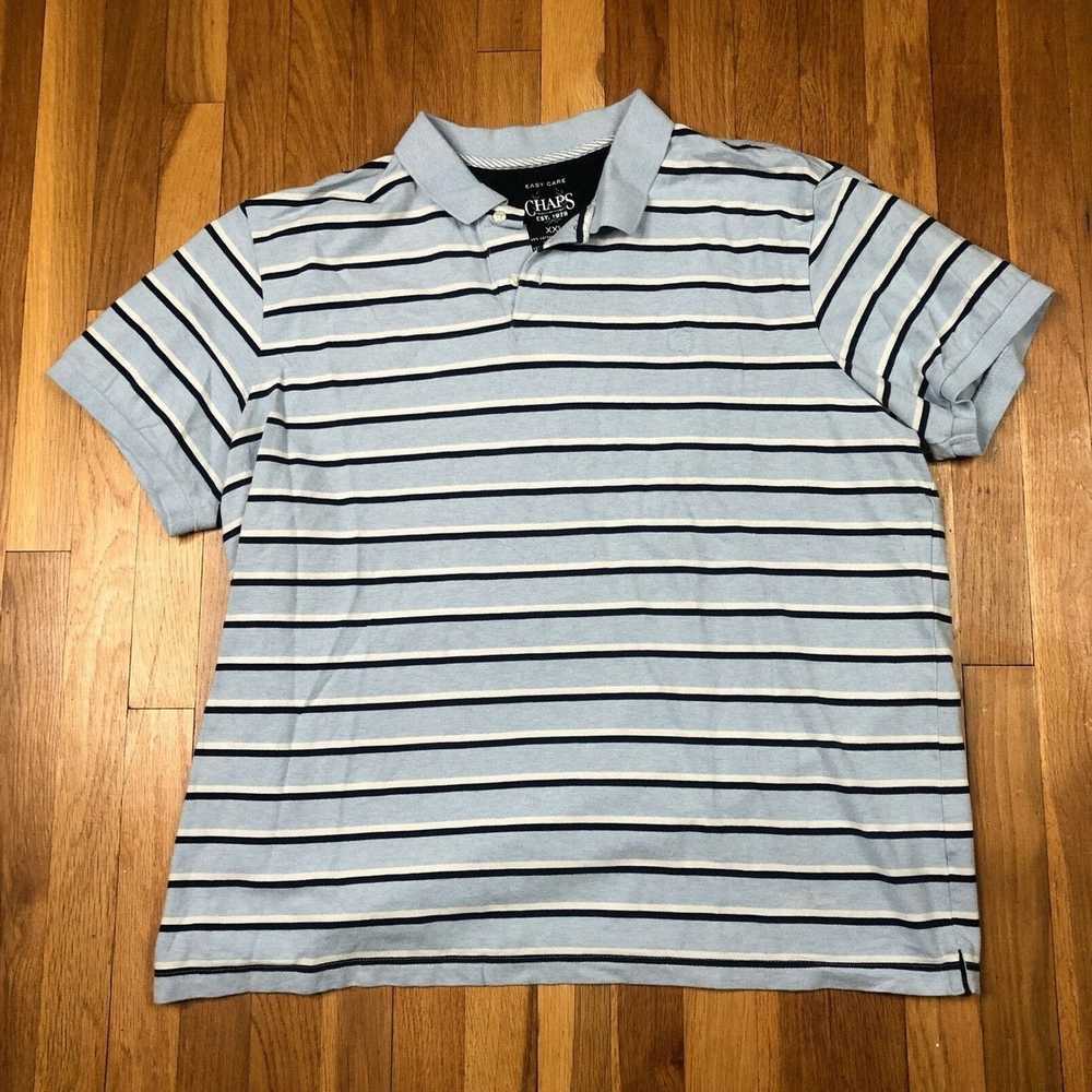 Chaps Chaps Ralph Lauren Shirt Mens 2XL Blue Stri… - image 1