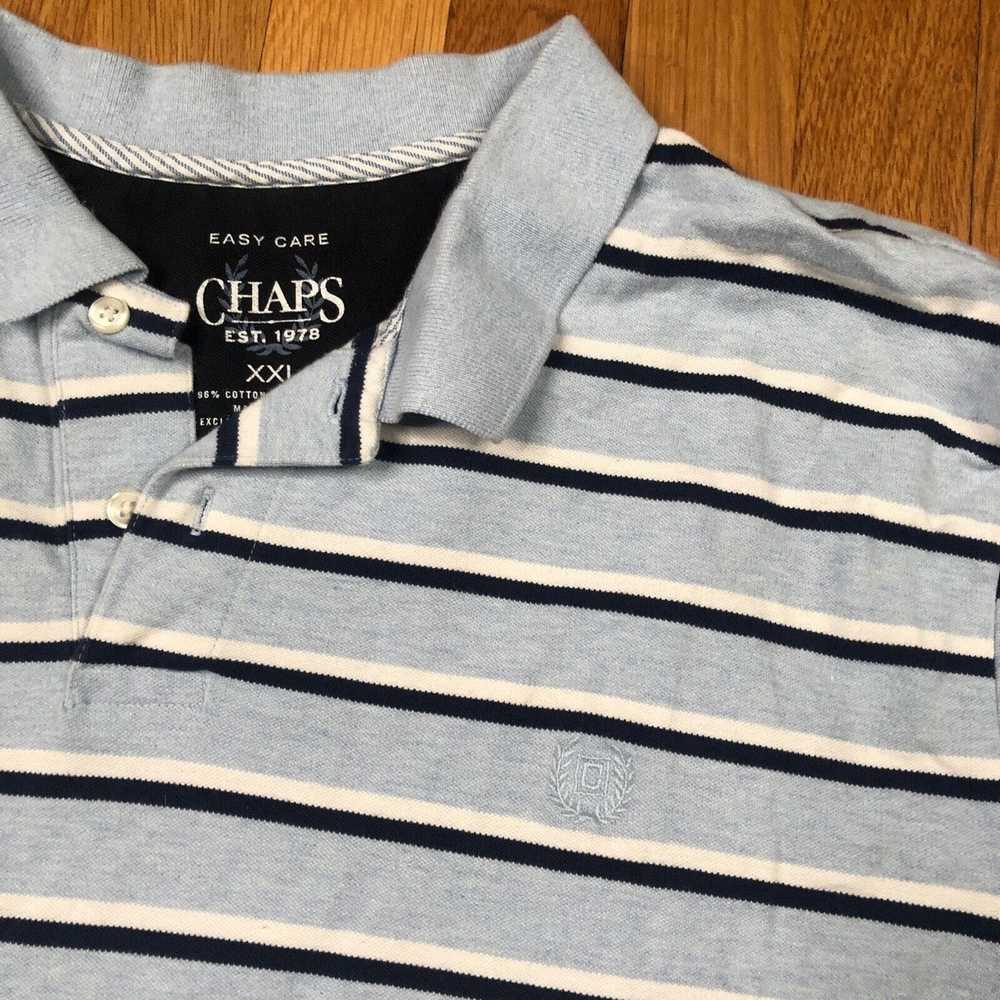 Chaps Chaps Ralph Lauren Shirt Mens 2XL Blue Stri… - image 3