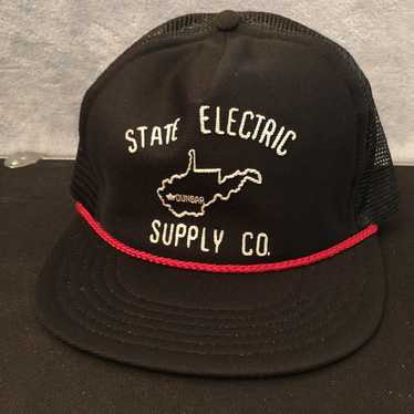 Electric Vintage Black Trucker Hat USA Made Mens … - image 1