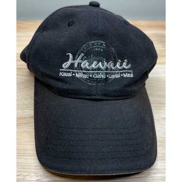 Vintage Hawaii Hat Mens Adjustable Black Strap Ba… - image 1