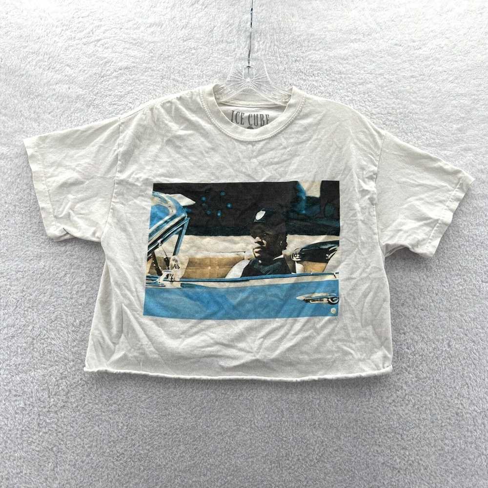 Vintage Ice Cube Crop Top Shirt Womens Medium Whi… - image 1