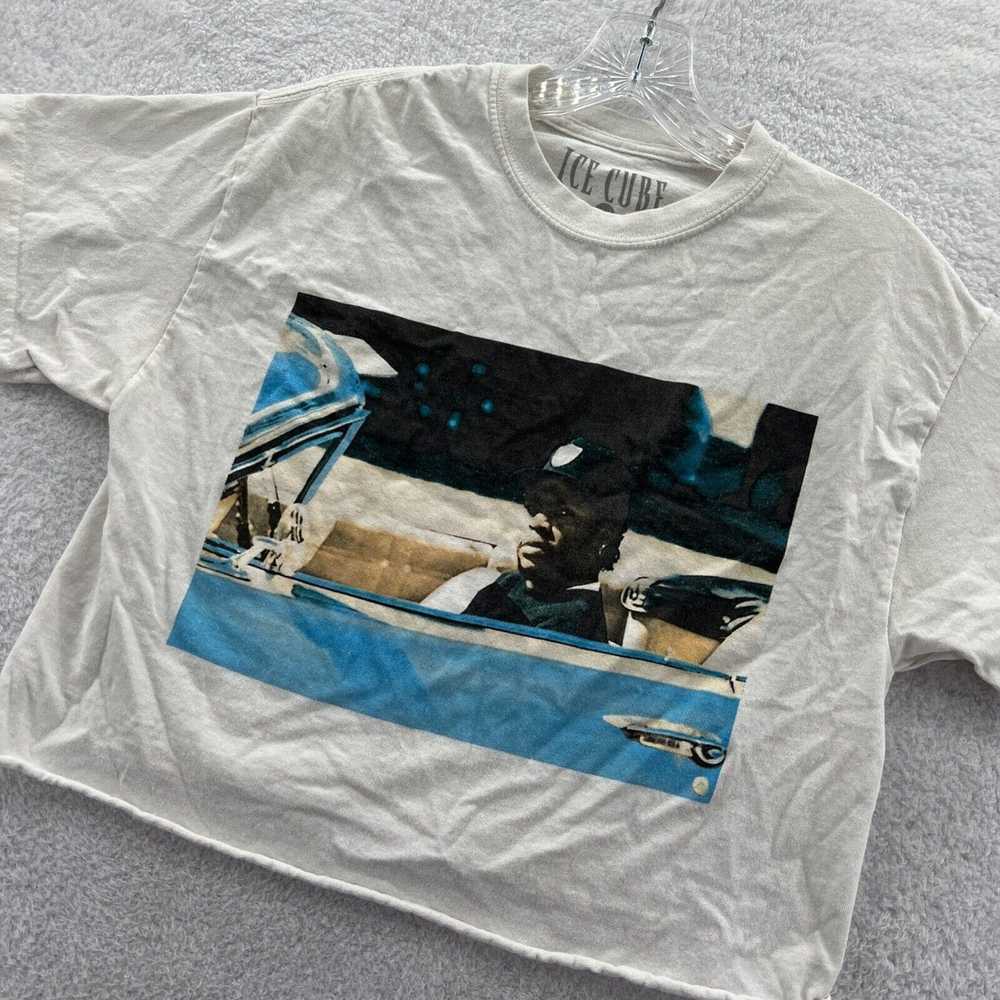 Vintage Ice Cube Crop Top Shirt Womens Medium Whi… - image 3